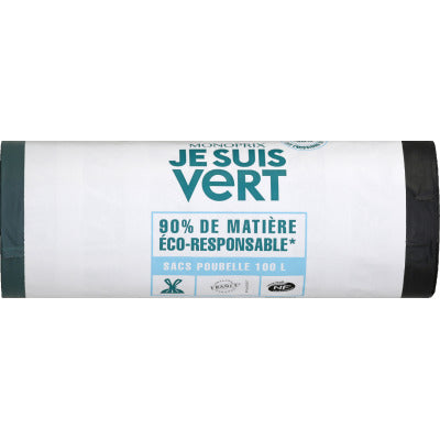 Monoprix I Am Green Eco-friendly trash bags 100L X10 Monoprix I Am Green Eco-friendly trash bags 100L X10