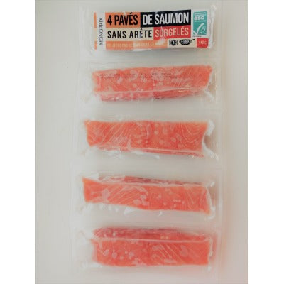 Monoprix 4 Asc Salmon Fillets Without Skin 440G