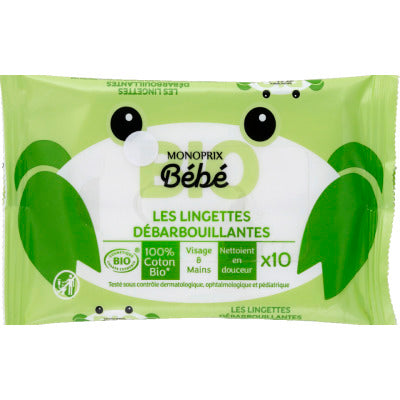 Monoprix Baby Organic Washcloths X10