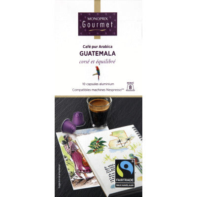 Monoprix Gourmet Café Pur Arabica Guatemala X10 Capsules Monoprix Gourmet Café Pur Arabica Guatemala X10 Capsules