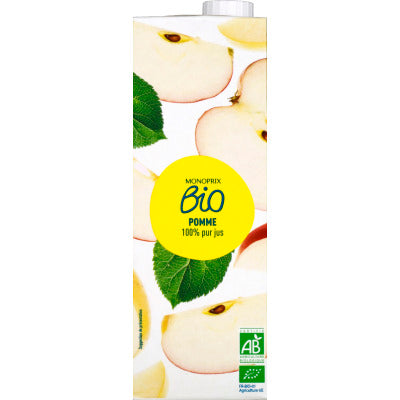 Monoprix Bio Apple juice 100% pure organic juice 1L