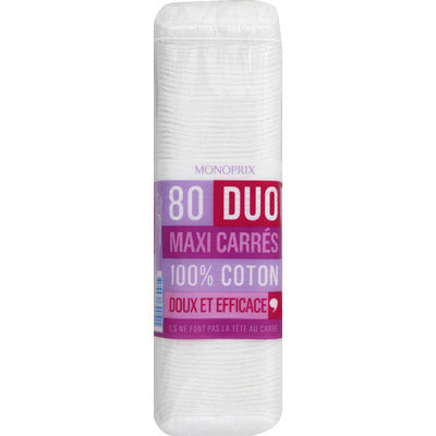 Monoprix Cotton Maxi Squares Duo X80
