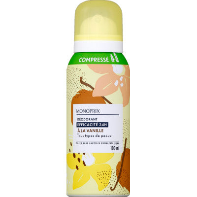 Monoprix 24h compressed vanilla deodorant 100ml
