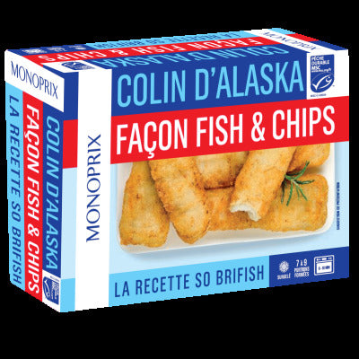 Monoprix Colin D'Alaska Façon Fish&Chips 400G Monoprix Colin D'Alaska Façon Fish&Chips 400G