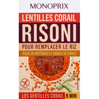 Monoprix Lentilles Corail Risoni 300g Monoprix Lentilles Corail Risoni 300g