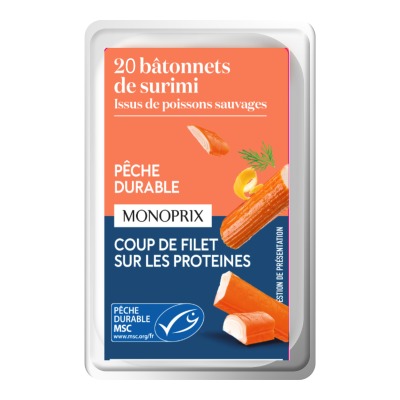 Monoprix 20 MSC surimi sticks 320g
