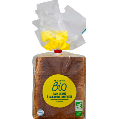 Monoprix Bio Pain De Mie Complet 500G Monoprix Bio Pain De Mie Complet 500G