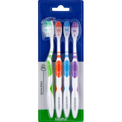 Monoprix Soft toothbrush x4