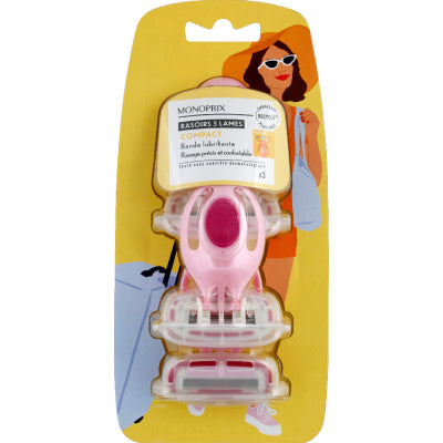 Monoprix Compact disposable razors 5 blades x3