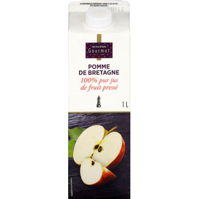 Monoprix Gourmet Pomme de Bretagne 100% pure pressed fruit juice 1L