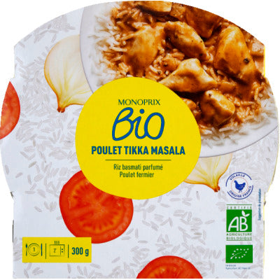 Monoprix Bio chicken tikka masala 300g