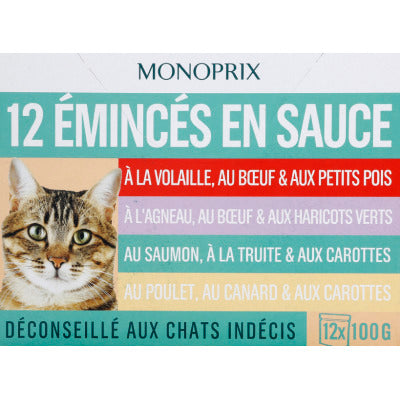 Monoprix Minced Meat in Sauce 4 Recipes for Cats