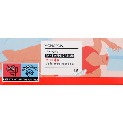 Monoprix Mini Tampons Without Applicator X24