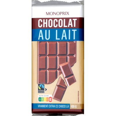 Monoprix Chocolat au Lait Extra Fin 3 x 100g Monoprix Chocolat au Lait Extra Fin 3 x 100g