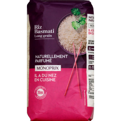 Monoprix Riz basmati naturellement parfumé 1kg Monoprix Riz basmati naturellement parfumé 1kg