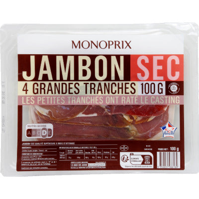 Monoprix Dry ham 4 slices 100g