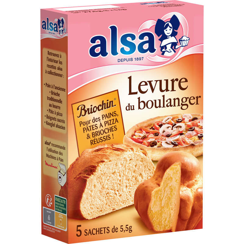 Alsa Briochin Baker's Yeast 5 Sachets 28g Alsa Briochin Baker's Yeast 5 Sachets 28g