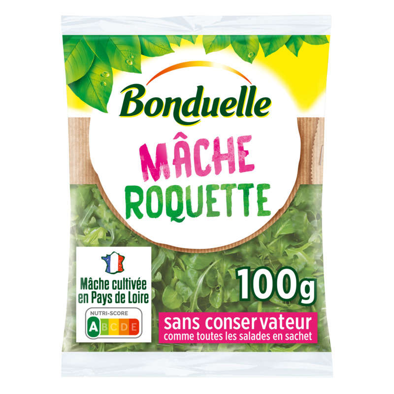 Bonduelle Mâche & Roquette Sachet De 100G Bonduelle Mâche & Roquette Sachet De 100G