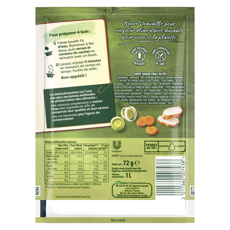 Knorr Chicken Pot Soup with Vegetables 4 Portions 72g