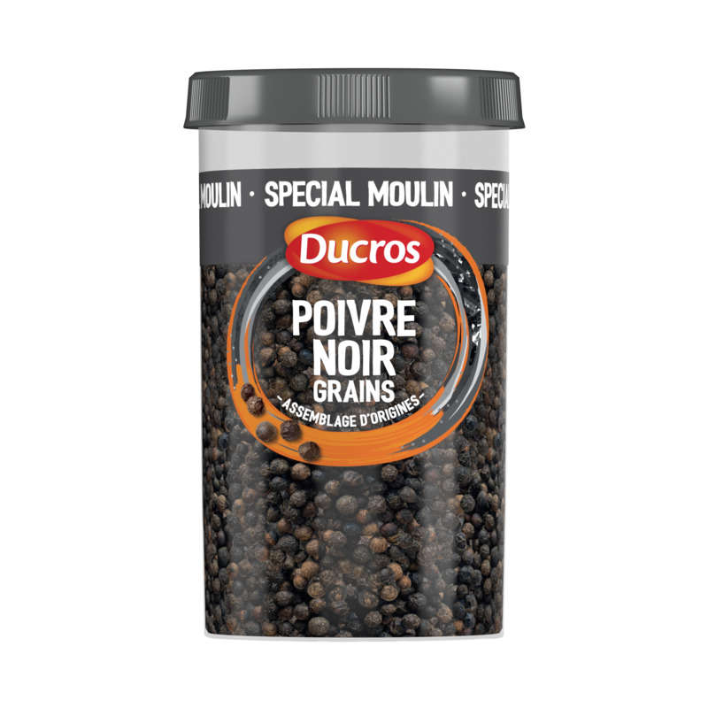 Ducros Poivre Noir Grains Force 6, 90G Ducros Poivre Noir Grains Force 6, 90G