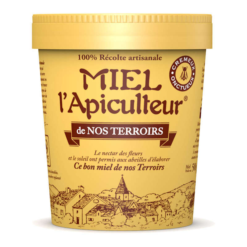 Honey l'Apiculteur®_Honey from our Terroirs Creamy Cardboard Jar 500g