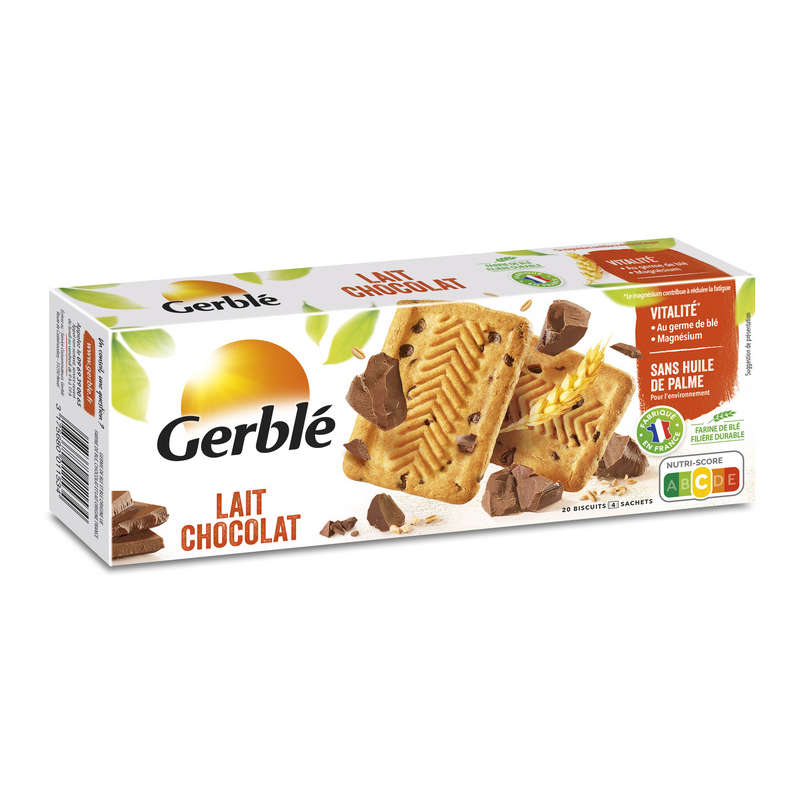 Gerblé Biscuit lait chocolat au germe de blé 230g Gerblé Biscuit lait chocolat au germe de blé 230g