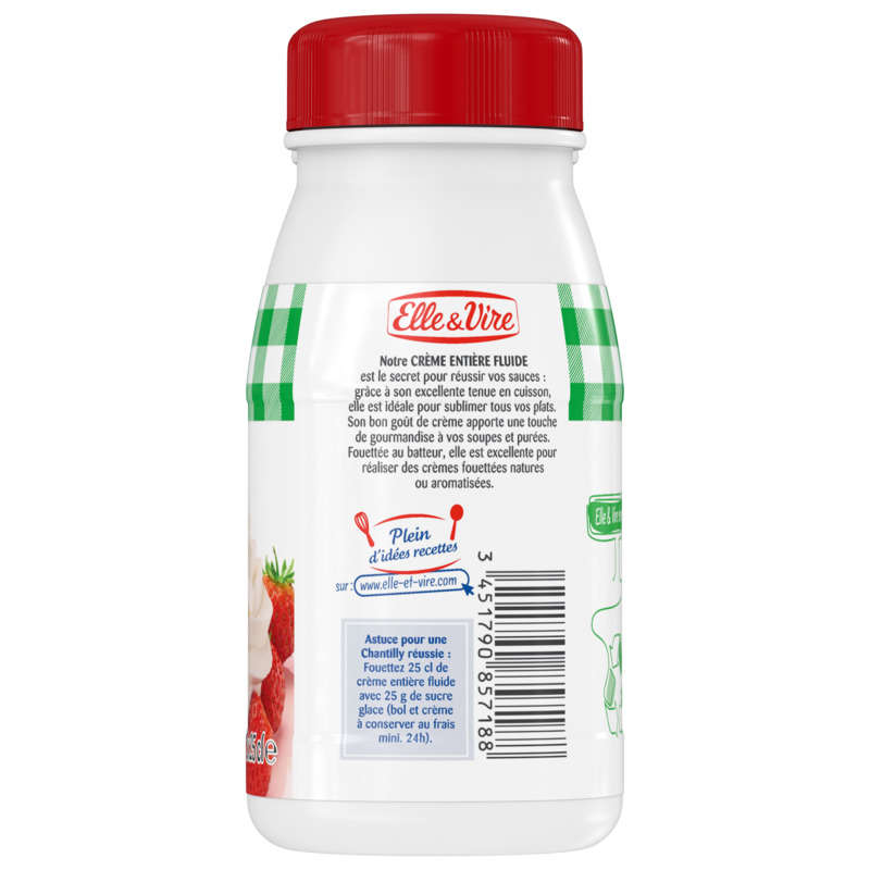 Elle & Vire Fluid Whole Cream With Normandy Cream 2X25Cl