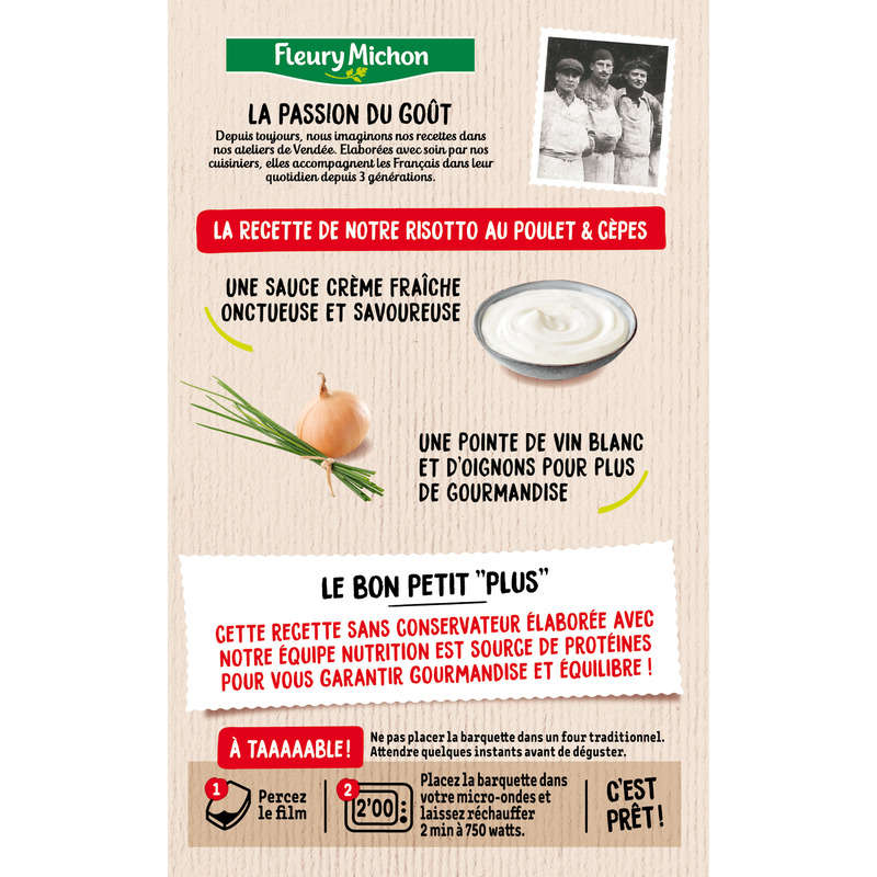 Fleury Michon Chicken and Porcini Mushroom Risotto 280g