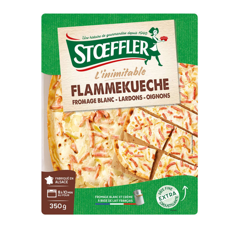 Stoeffler Flammkueche fromage lardons oignons 350g Stoeffler Flammkueche fromage lardons oignons 350g