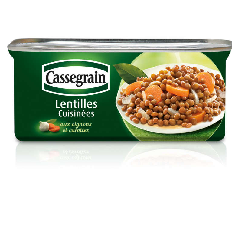Cassegrain Lentils Cooked With Onions & Carrots 130g