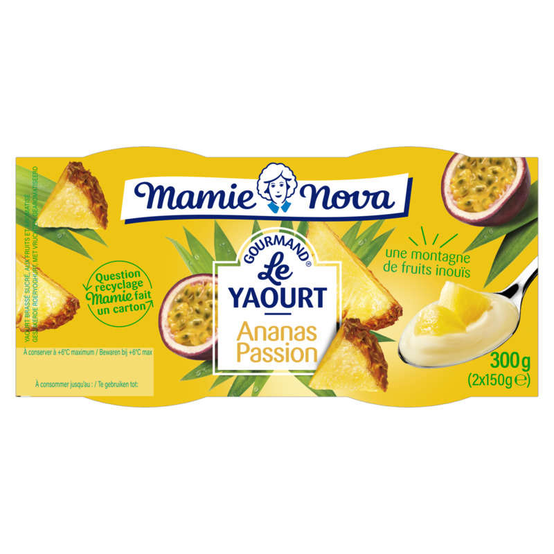 Mamie Nova Pineapple Passion Yogurt 2x150g