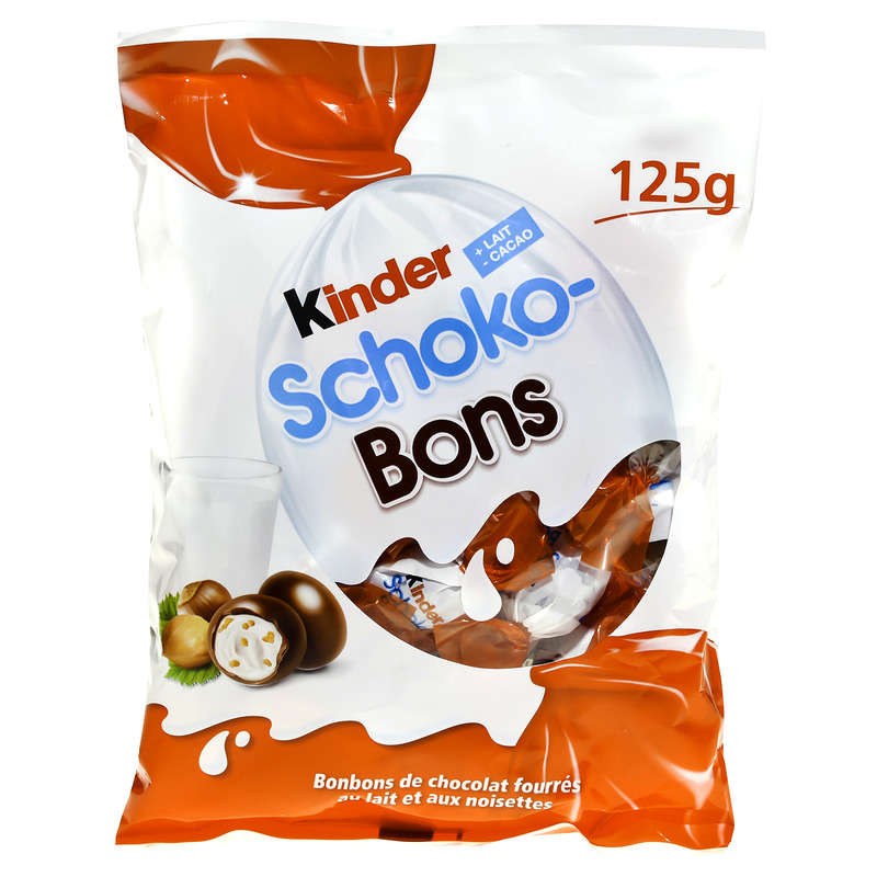 Kinder Schokobons Bonbons De Chocolat Au Lait Et À La Noisette 125G Kinder Schokobons Bonbons De Chocolat Au Lait Et À La Noisette 125G