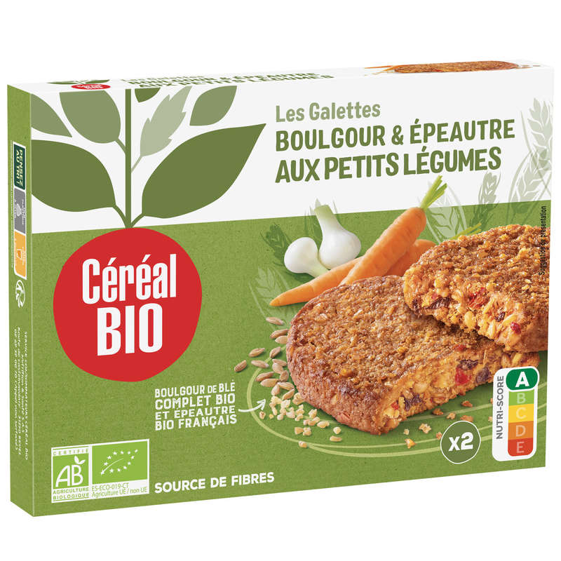 Cereal Bio Galettes Épeautre Et Boulghour Aux Petits Légumes, Sans Viande Bio 200G Cereal Bio Galettes Épeautre Et Boulghour Aux Petits Légumes, Sans Viande Bio 200G