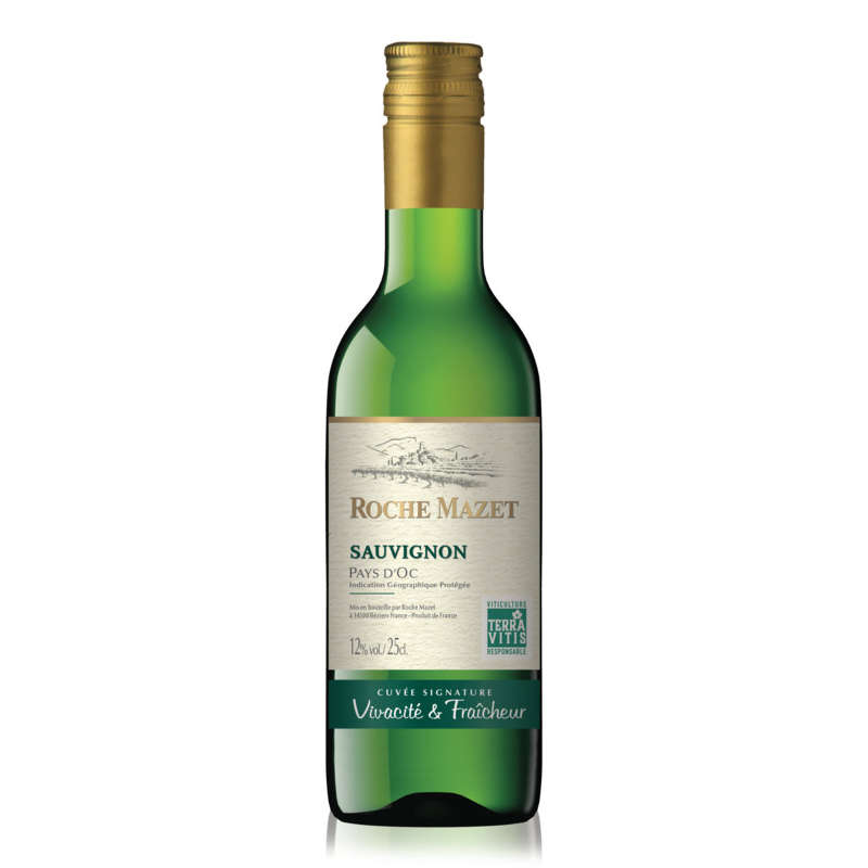 Roche Mazet Sauvignon, Vin Blanc Sec De Pays D'Oc, Cuvée Spéciale, 12% Vol. 25cl Roche Mazet Sauvignon, Vin Blanc Sec De Pays D'Oc, Cuvée Spéciale, 12% Vol. 25cl