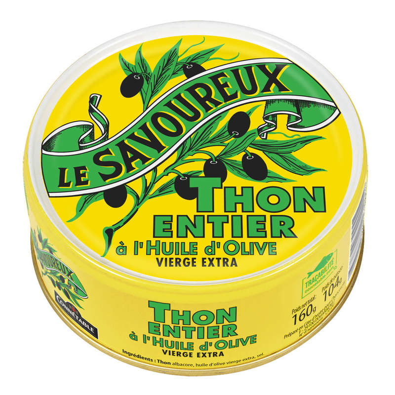 The Tasty Whole Tuna in Extra Virgin Olive Oil 104g