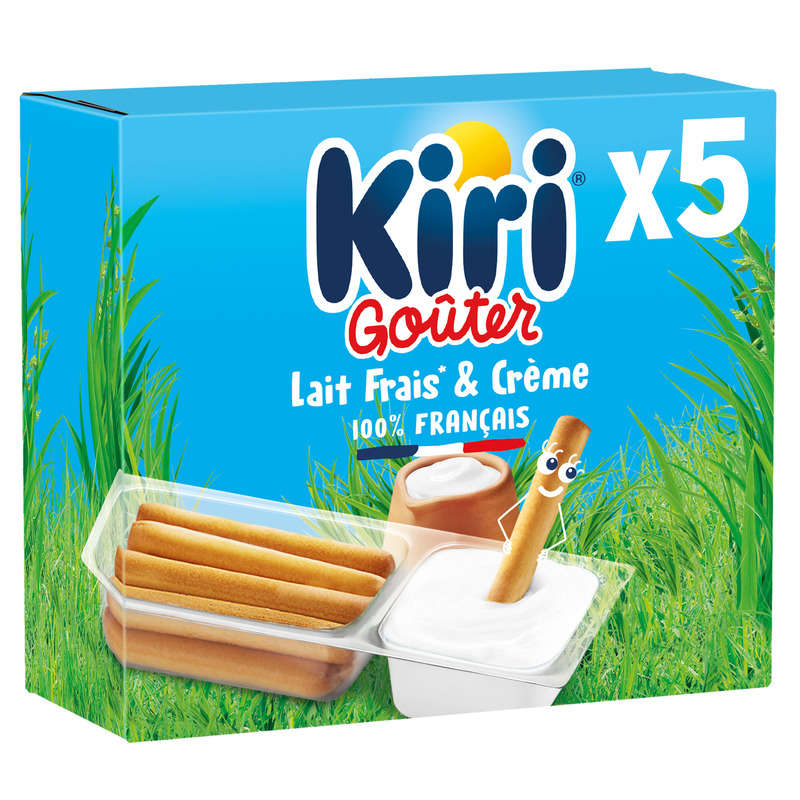 Kiri Goûter Fromage fondu et gressins 5 barquettes 175g Kiri Goûter Fromage fondu et gressins 5 barquettes 175g