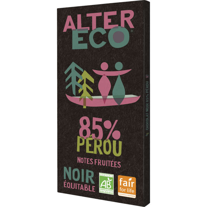 Alter Eco Dark Chocolate Bar Peru 85% Organic 100G Alter Eco Dark Chocolate Bar Peru 85% Organic 100G