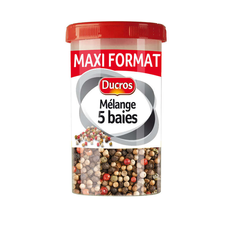 Ducros Mélange 5 Baies, Assemblage De Poivres & Épices, Force 5 70G Ducros Mélange 5 Baies, Assemblage De Poivres & Épices, Force 5 70G