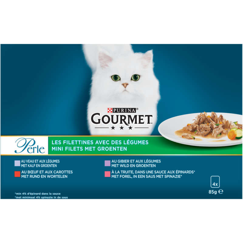 Gourmet Perle Les Filettines With vegetables 4x85g