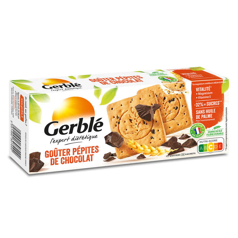 Gerblé Goûter aux pépites de chocolat 250g Gerblé Goûter aux pépites de chocolat 250g