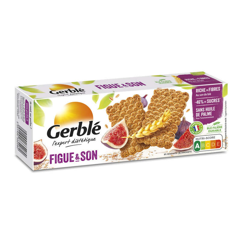 Gerblé Biscuits figue et son 210g Gerblé Biscuits figue et son 210g