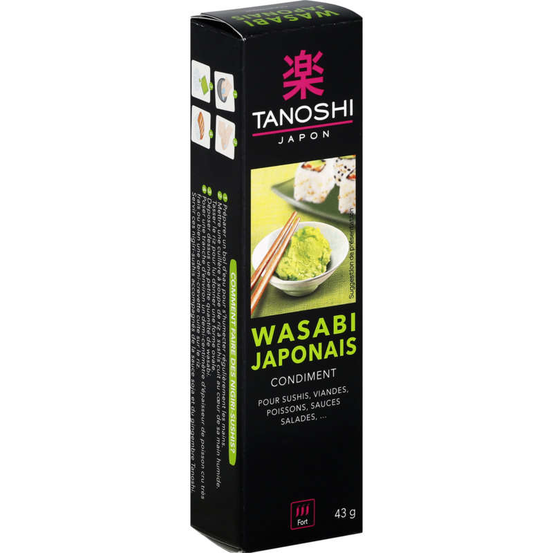 Tanoshi Condiment wasabi Japonais 43g Tanoshi Condiment wasabi Japonais 43g