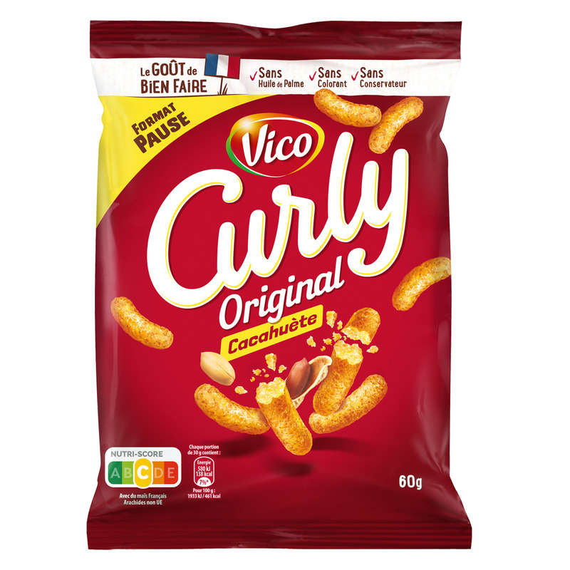 Curly à la cacahuète 60g Curly à la cacahuète 60g