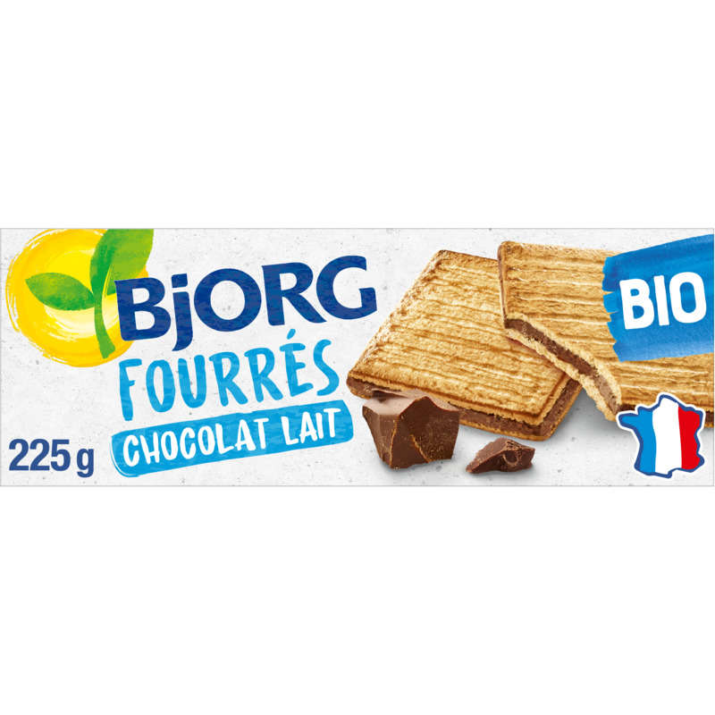 Bjorg Organic Milk Chocolate Filled Biscuits 225g