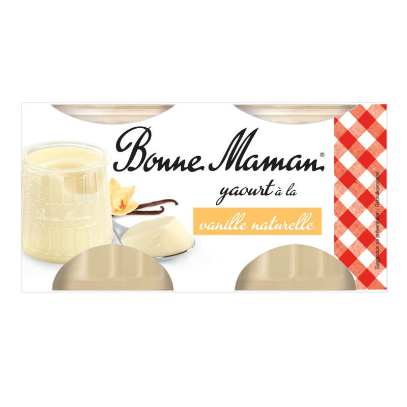 Bonne Maman natural vanilla yogurt 4x125g