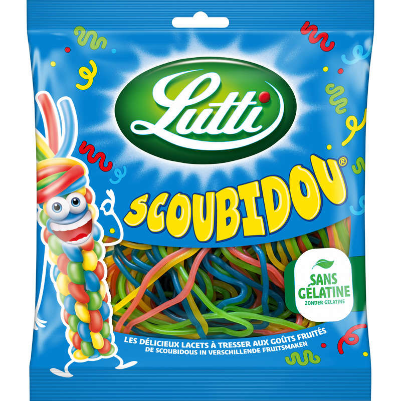 Lutti Bonbons Scoubidou aux goûts fruités 200g Lutti Bonbons Scoubidou aux goûts fruités 200g