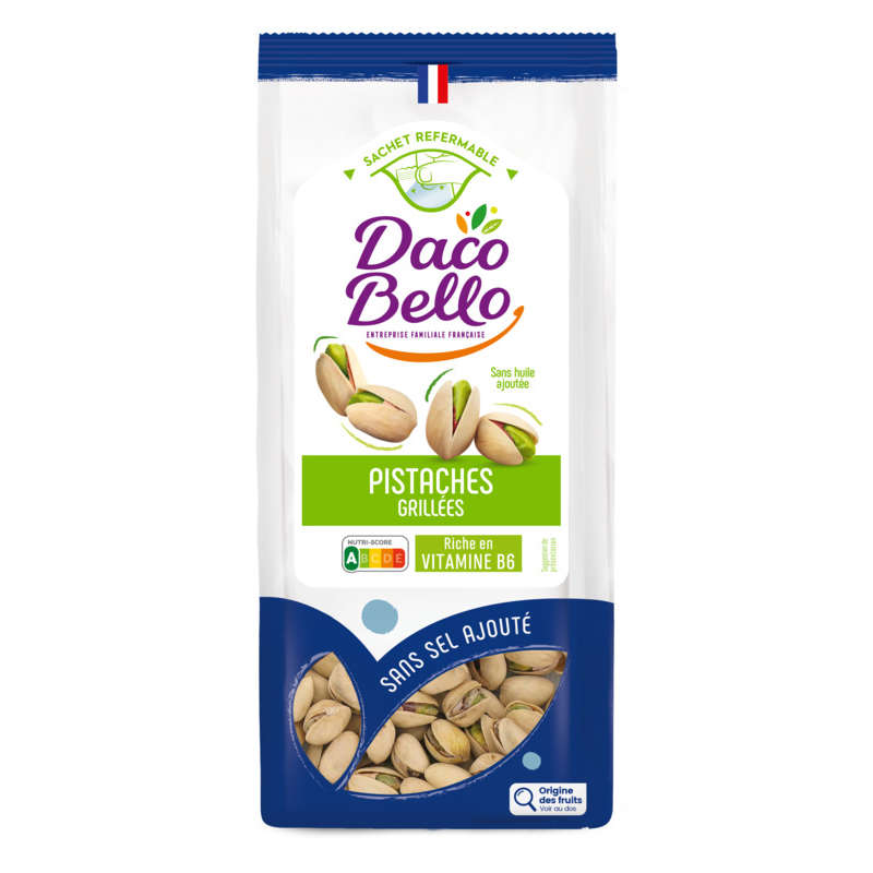 Daco Bello Natural Roasted Pistachios Without Salt 250G