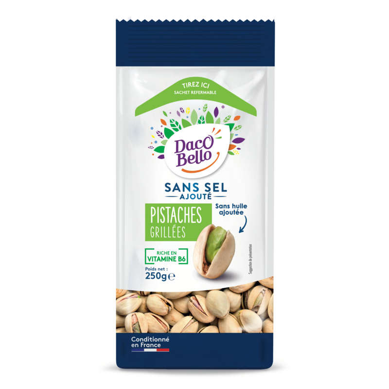 Daco Bello Natural Roasted Pistachios Without Salt 250G