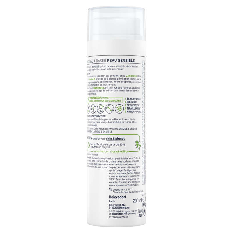Nivea Men Shaving Foam Sensitive Skin 200ml