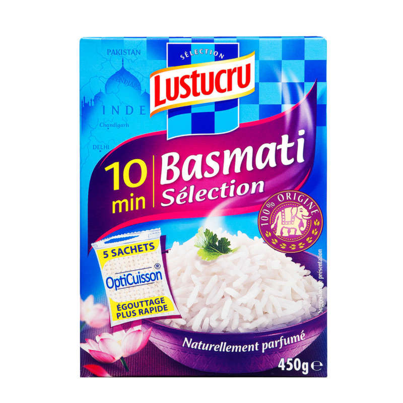 Lustucru Basmati Rice Selection, 10 Min 5 X 90G